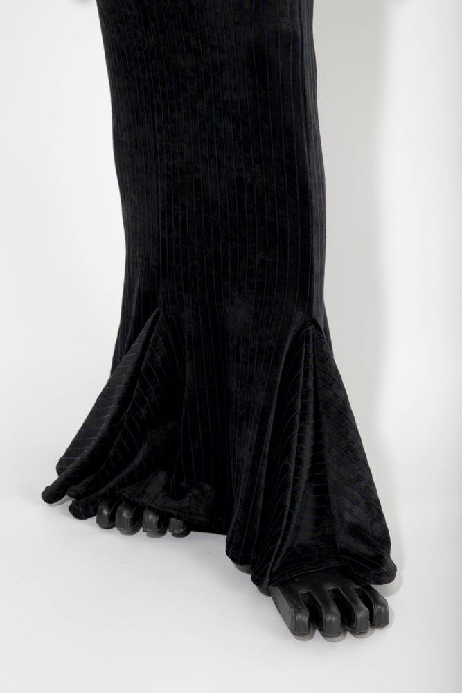 Maxi skirt black velvet