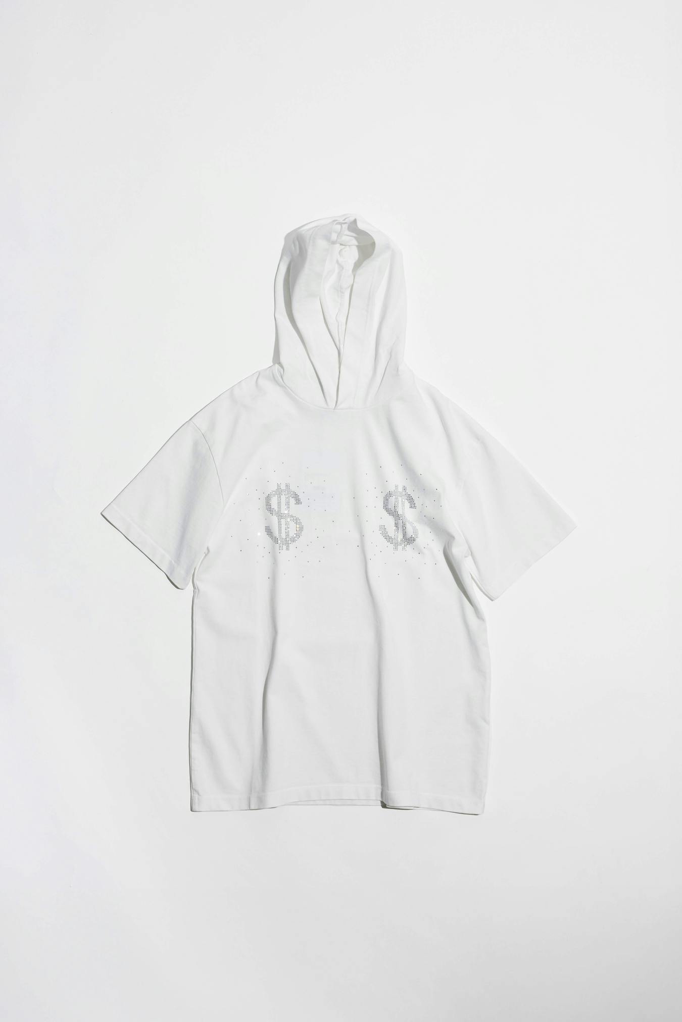 Hooded t-shirt $ $ ivory