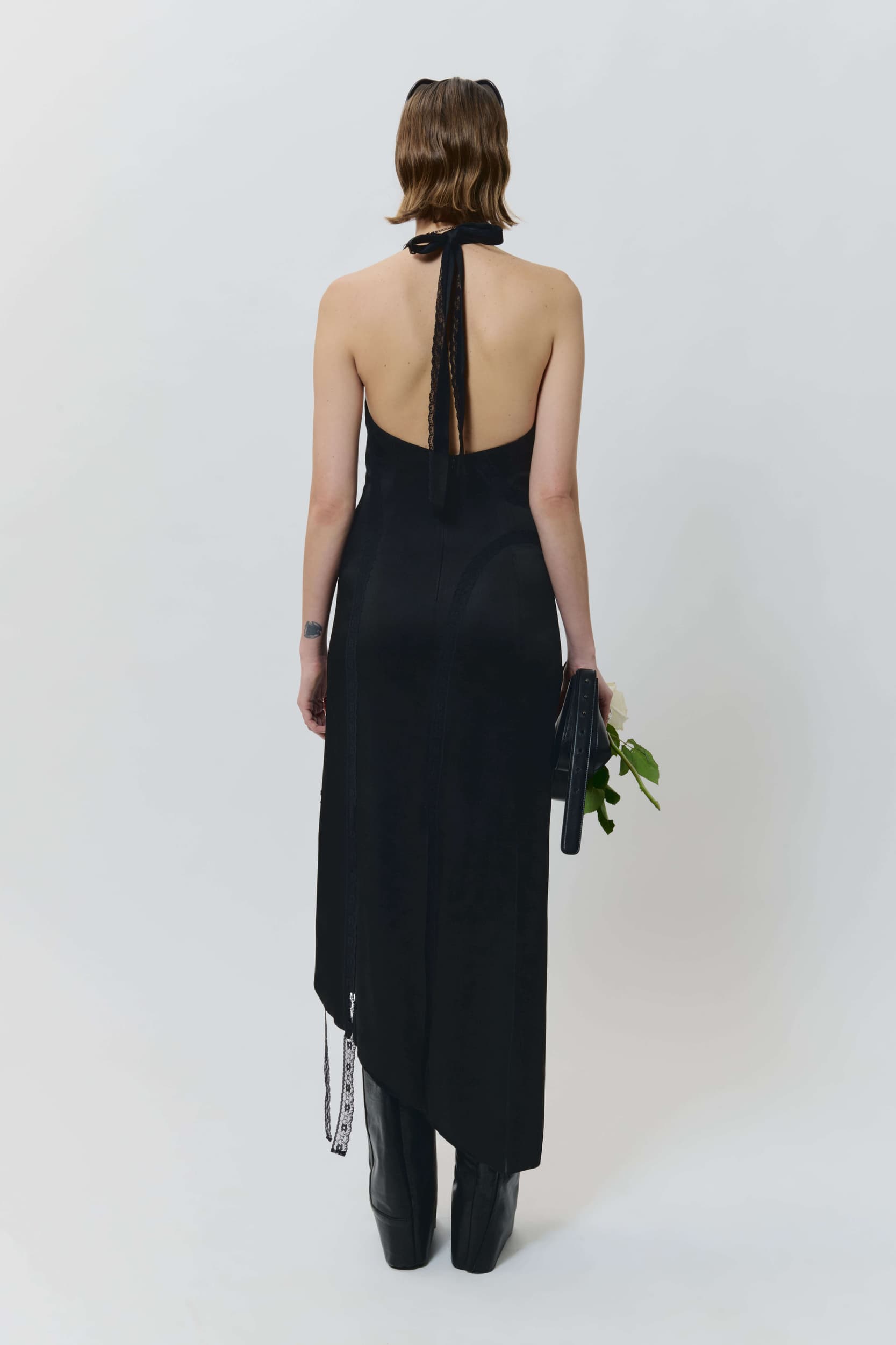 Halterneck lace dress. Halterneck lace dress.