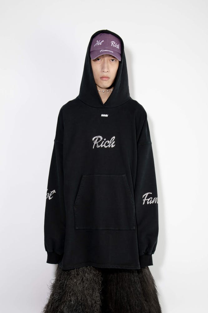 XXL hoodie hot rich famous black