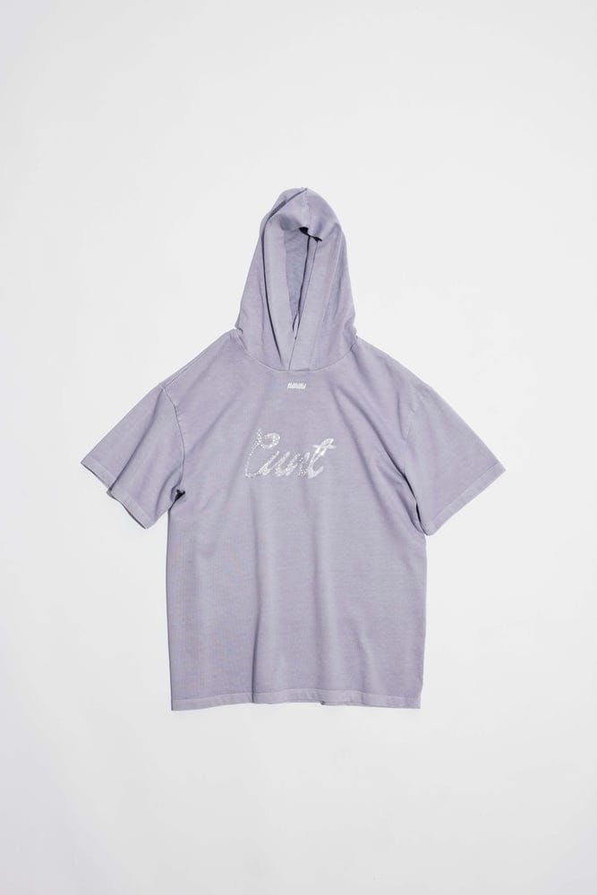 Hooded t-shirt cunt lavender